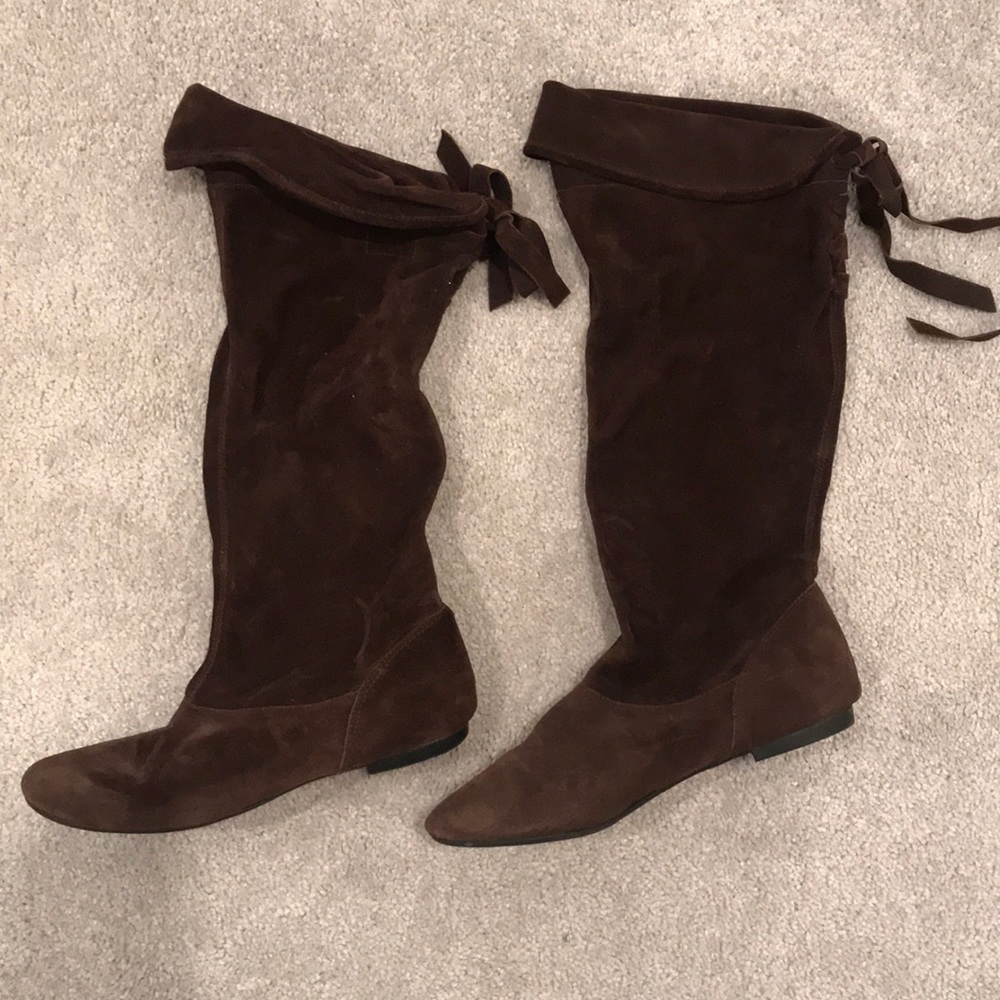 Steve Madden chocolate suede boots (never worn!)